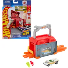 Hot Wheels: Mesto Popravilo & Pojdi avtoservis osnovni komplet proge – Mattel