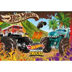 Hot Wheels Monster tovornjaki 60kosov sestavljanka 50x35cm - Lisciani slika 2