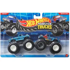 Hot Wheels Monster Trucks: Bigfoot proti Bigfoot Bite malemu avtu 2 kosa paketa 1/64 - Mattel