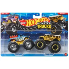 Hot Wheels Monster Trucks: Haul Y'All vs Too S'Cool avto 2-delni paket 1/64 - Mattel