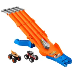 Hot Wheels Monster Trucks: Lovska proga s 2 malimi avtomobili - Mattel slika 2