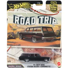 Hot Wheels: Premium Cool-tura 1964 Chevy Nova Station Wagon avtomobilček 1/64 – Mattel