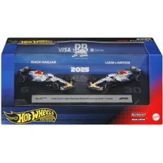 Hot Wheels Premium F1 Racing Bulls 2-delni set malih avtomobilov 1/64 – Liam Lawson #30 in Isack Hadjar #6 – Mattel