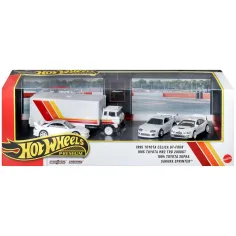 Hot Wheels: Premium Toyota ’90s JDM zbirateljski avtomobilčki set – Supra, Celica GT-Four, MR2 TRD in Sakura Sprinter, 1/64 - Mattel