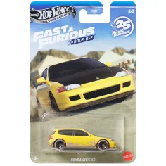 Hot Wheels: Smrtonosna dirka Honda Civic EG rumeni avto 1/64 - Mattel