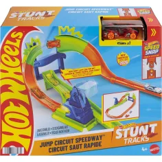 Hot Wheels: Športne dirkalne proge - Krog dirke z skakalnico - Mattel