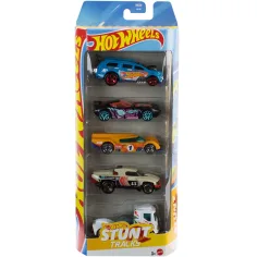 Hot Wheels: Stunt Tracks – komplet 5 kul avtomobilčkov v merilu 1/64 – Mattel