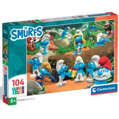 Hupikék škratki gozdna zabava 104-delni supercolor puzzle - Clementoni