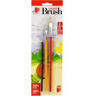 ICO: 3-delni komplet čopičev, s pobarvanim lesenim ročajem