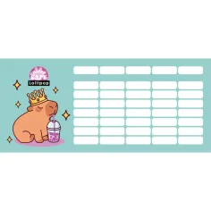 ICO: Lizzysuli Lollipop Capybara vzorčen enostranski, dvostranski urnik slika 1