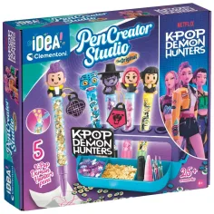 Ideja! K-Pop Lovci demonov: Kreativni studio za izdelavo svinčnikov s 5 svinčniki – Clementoni