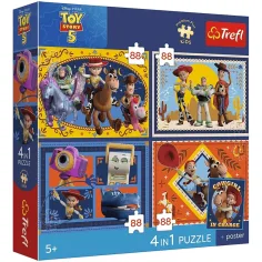 Igrača zgodba 5 - 4 x 88 delni Premium Plus otroški puzzle - Trefl slika 1