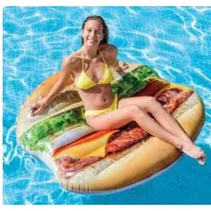 Intex: Hamburger Napihljiva gumijasta blazina 145x142cm slika 2