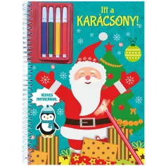 Itt a karácsony! Barvanka z nalepkami in flomastri