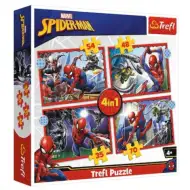 Junaški Spider-Man 70-54-48-35-delna sestavljanka 4 v 1 - Trefl