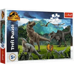 Jurassic World: Puzzle 100 kosov z dinozavri iz Jurassic Park - Trefl