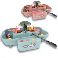 Kdo je boljši ribič? Električna vrtljiva ribiška igrača z zvokom v dveh različicah