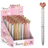 Kemični svinčnik Luna: Tesoro s srčkom na vrhu v več različicah 1 kos