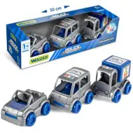 Kid Cars 3-delni komplet policijskih vozil - Wader