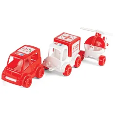 Kid Cars 3-delni komplet reševalnih vozil - Wader slika 2