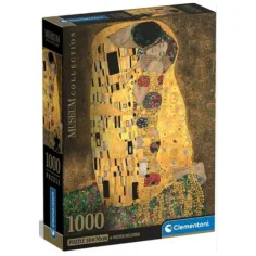 Klimt: Poljub Museum Collection 1000-delni puzzle s posterjem - Clementoni slika 1