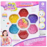 Komplet biserov za izdelavo nakita s prozornimi biseri v obliki srca