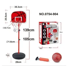 Komplet košarkarske table s stojalom, s tlačilko in žogo slika 2