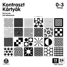 Kontrastne kartice za dojenčke od 0 do 3 mesecev 12-delni set
