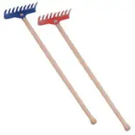 Kovinske grablje z lesenim ročajem 60cm v več različicah