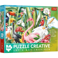 Kreativni rajski ptički 500-delni barvni puzzle - Trefl