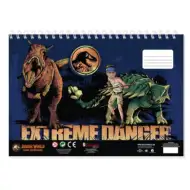 Kreativni risalni blok za barvanje z nalepkami in šablonami Jurski svet v več različicah