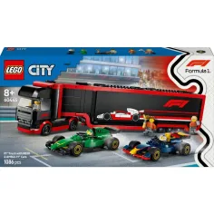 LEGO® City: F1® tovornjak z RB20 in AMR24 F1® avtomobili (60445)