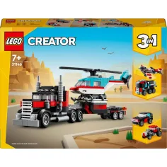 LEGO® Creator: Tovornjak s platformo in helikopter (31146)