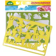 LENA: Risalna šablona Konji in muce