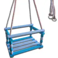 Lesena gugalnica modre barve