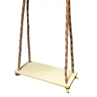 Lesena gugalnica z vrvjo