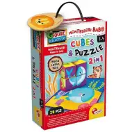 Lesena pravljična kocka Montessori baby - Živali