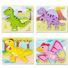 Lesena sestavljanka z oblikami Dinozavri v več različicah slika 2