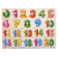 Lesena številčna sestavljanka 0-20