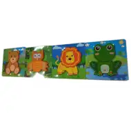 Lesena živalska sestavljanka v več različicah