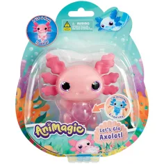 Let’s Glo Axolotl svetleči vodni prijatelj v roza barvi slika 1