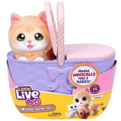 Little Live Pets: Mačka v košarici s mladiči slika 1