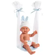 Llorens: Bebito 26cm velika fantovska lutka z gugalnico