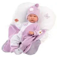 Llorens: Lalo Llorón 42 cm velika lutka novorojenke v povoju oblike metuljčka