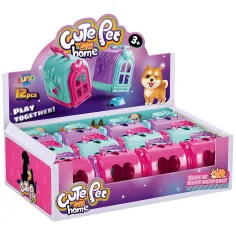 Luna: Cute Pet Home presenečenje psička v prenosni hišici z dodatki v več različicah 1 kos