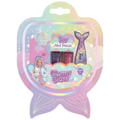 Luna: Glammy Gloss – Set lakov za nohte z morsko deklico, 2 lakoma za nohte in dodatki