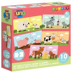 Luna: Moj prvi sestavljanka – Mame živali in njihovi mladiči 10x2 kosov parni razvojni puzzle