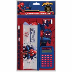 Luna: Set pisalnih potrebščin Spider-Man s kalkulatorjem 6 kosov