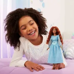 Lutka 30 cm Disney Mala morska deklica: Ariela v modri obleki - Mattel slika 5