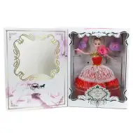 Lutka v rdeči poročni obleki z dodatki 30cm